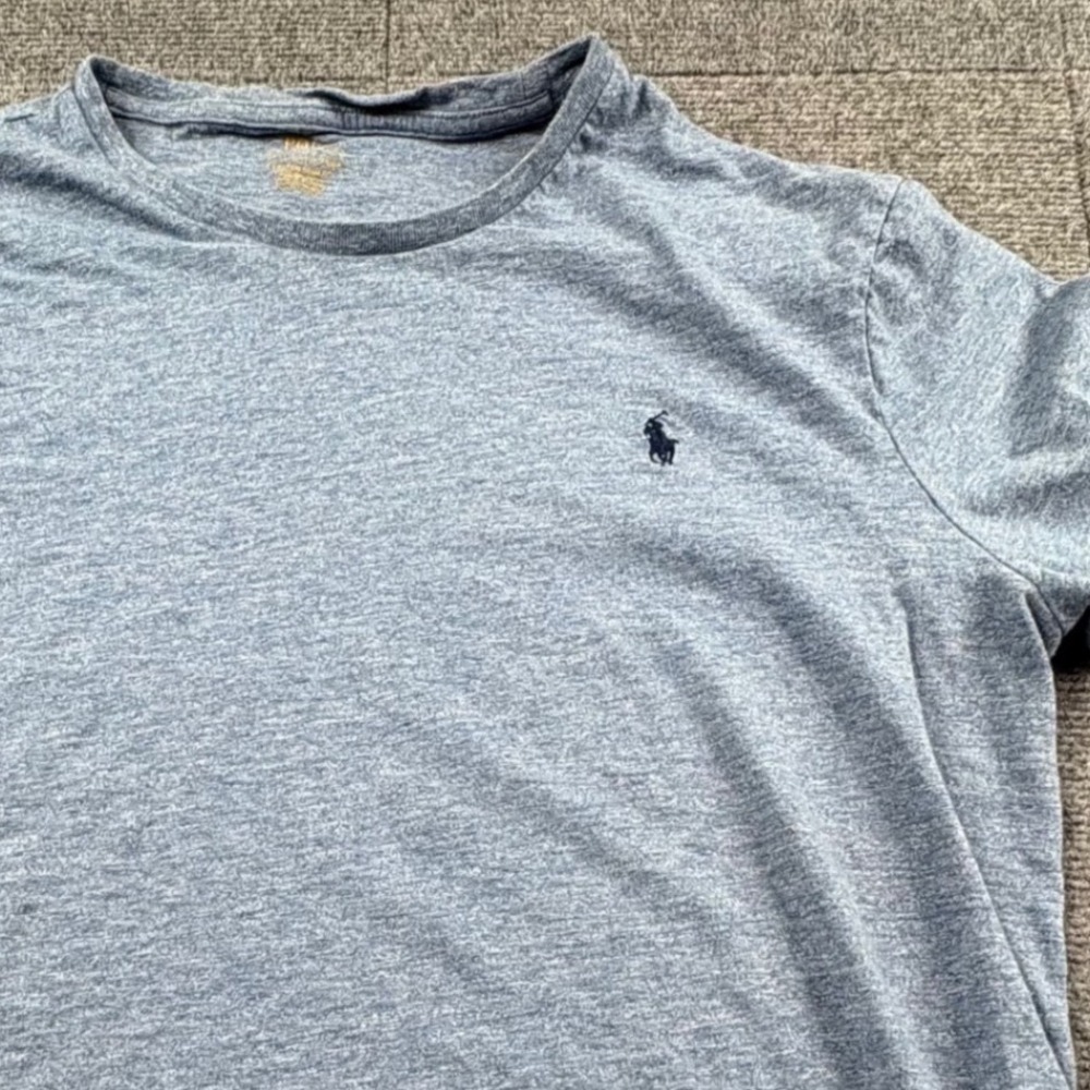 Polo Ralph Lauren Mens XXL Custom Slim Fit T-Shirt Blue Heather Cotton Pony Logo